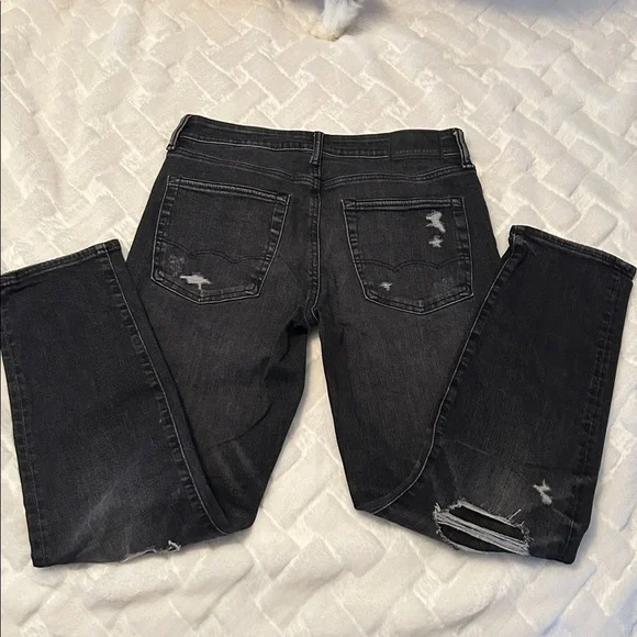 American Eagle Outfitters Men’s Charcoal Distressed Denim size 28/30 - Picture 8 of 8